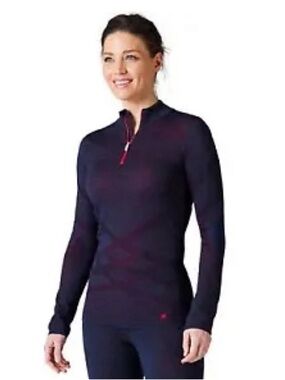 Smartwool Intraknit Meeino Women’s Long-Sleeve Quarter-Zip Pullover - Navy